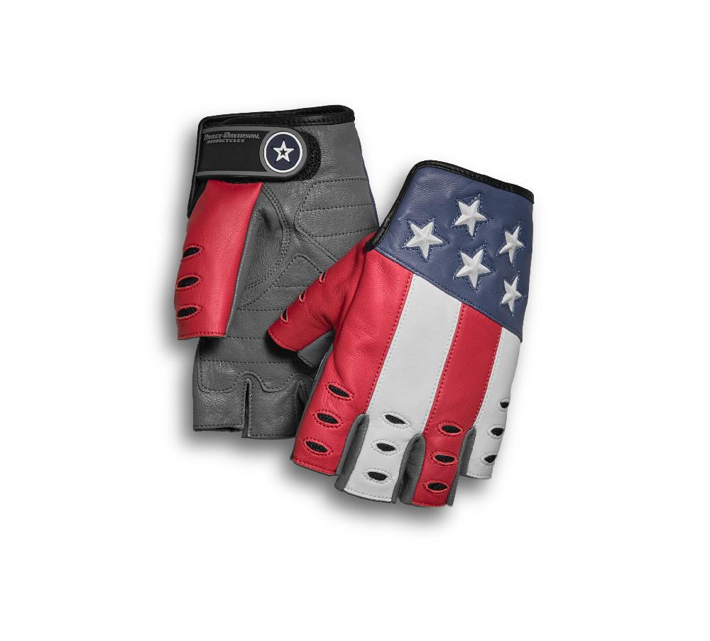 harley Men's Patriot Fingerless Gloves