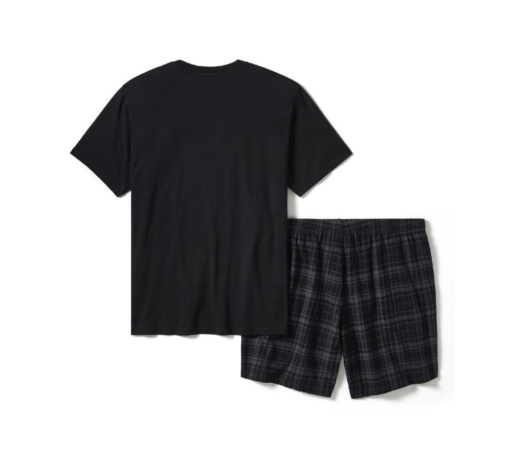 Harley Men's Plaid Pajama Shorts Set