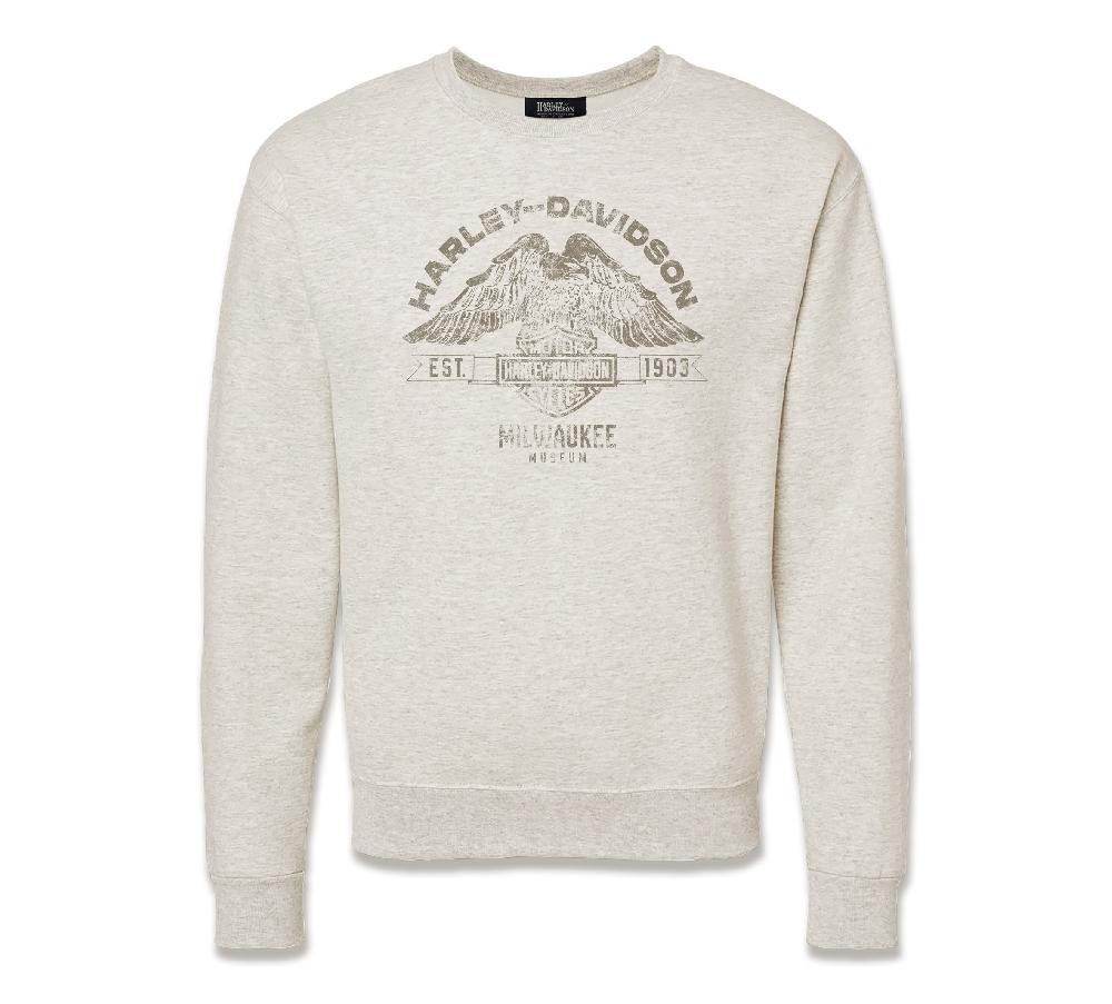 harley Men's Tonal Eagle Lightweight Crew