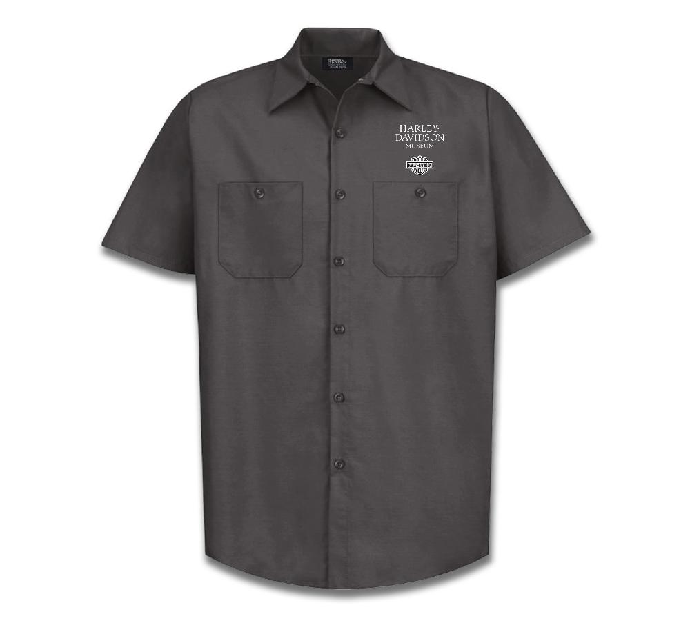 harley Men's Willie G. Skull Woven Work Shirt