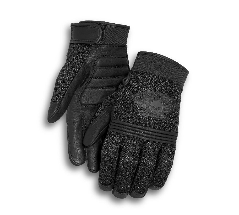 harley Men’s Winged Willie G Skull Gloves
