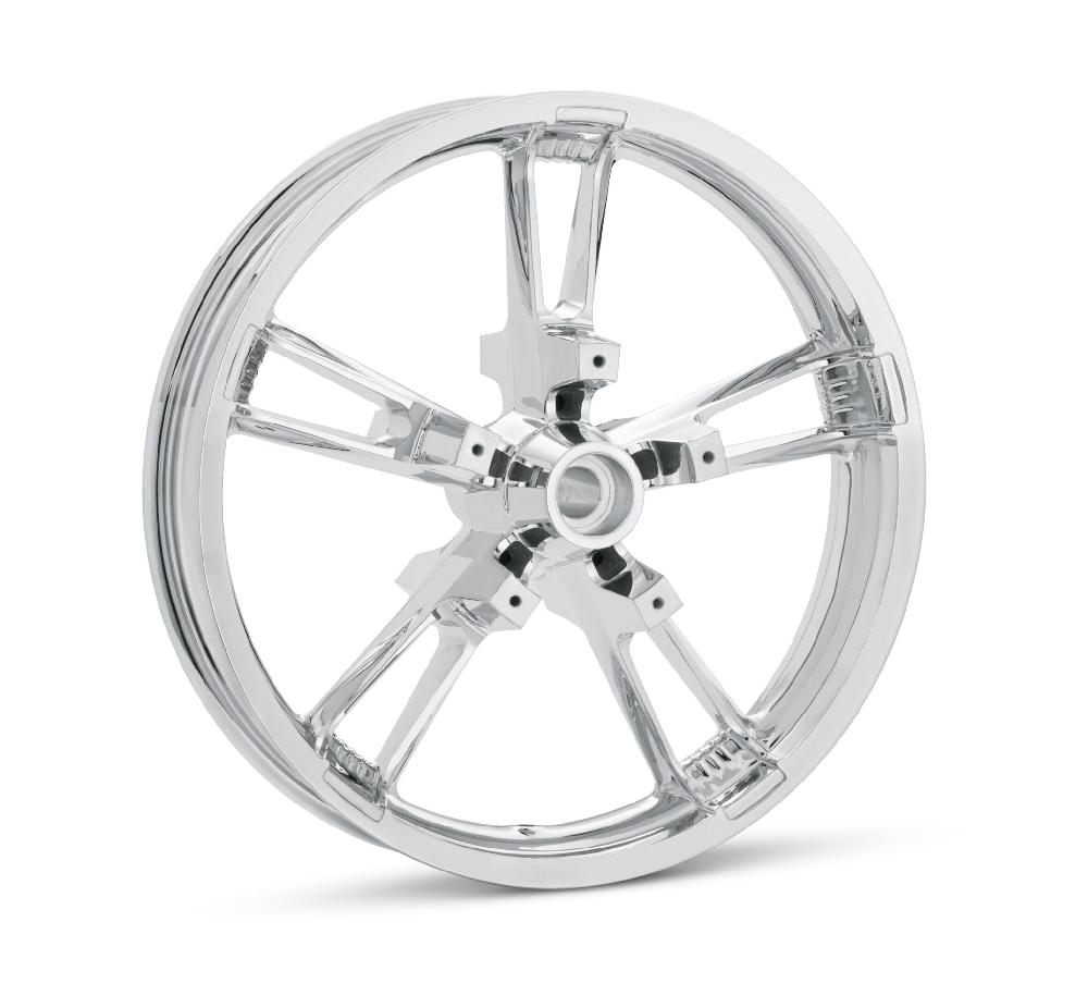 harley Mirror Chrome Enforcer 19 in. Front Wheel