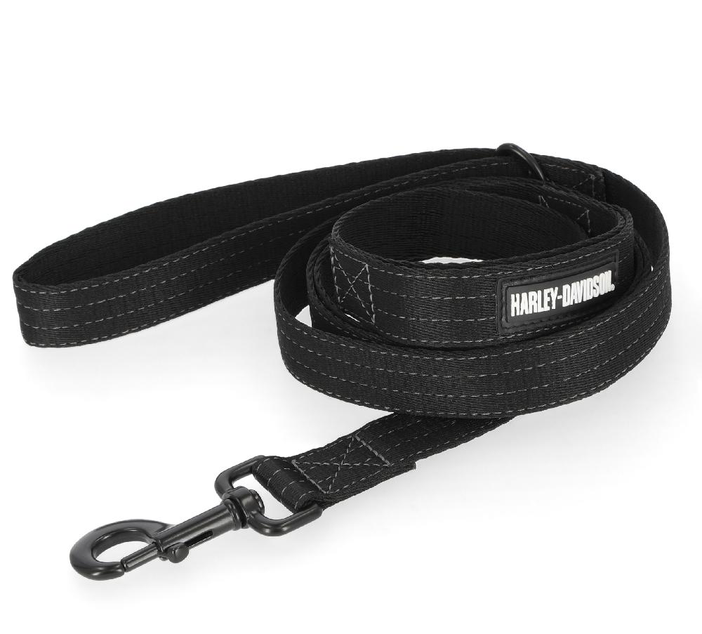 harley Nylon Dog Leash Black - 6'