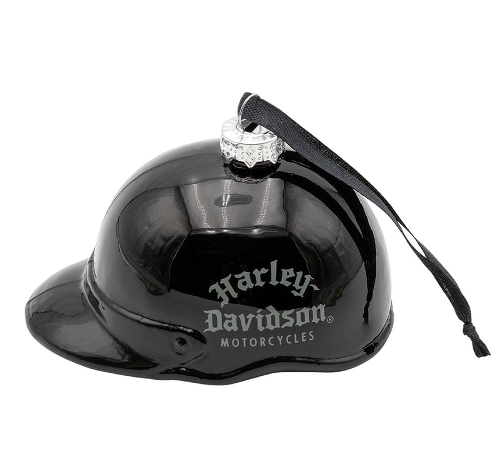 Harley Old English Helmet Ornament