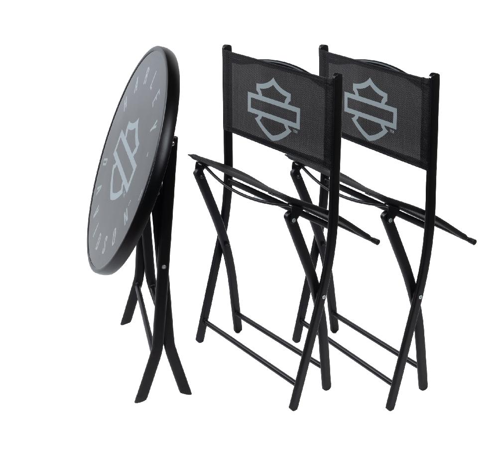 Harley Open Bar & Shield Bistro Table & Chair Set