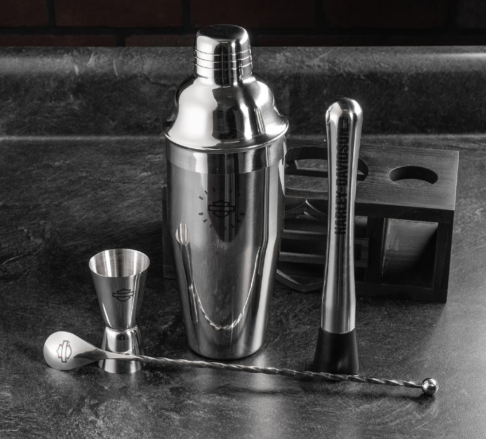 Harley Open Bar & Shield Cocktail Tool Set