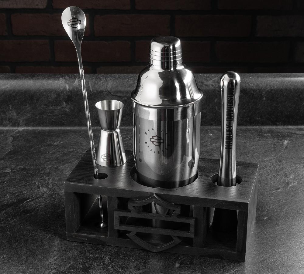 Harley Open Bar & Shield Cocktail Tool Set