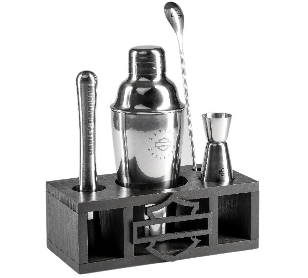harley Open Bar & Shield Cocktail Tool Set