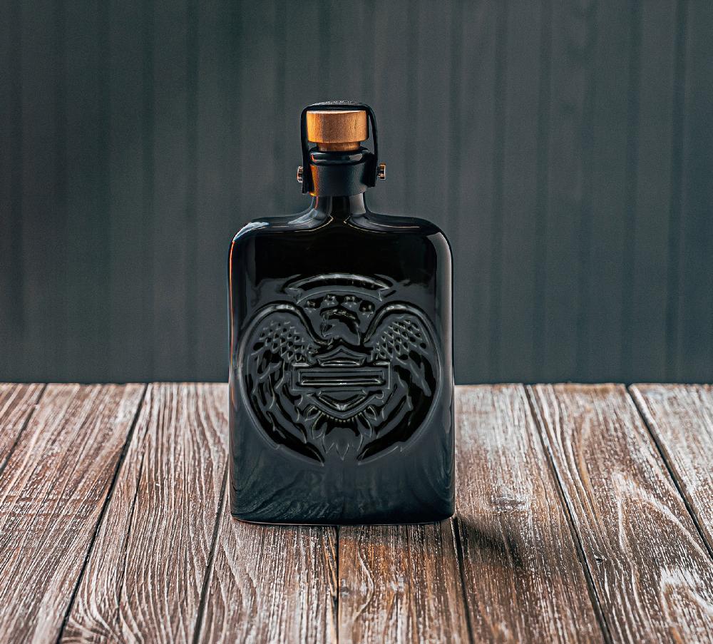 Harley Open Bar & Shield Eagle Flask