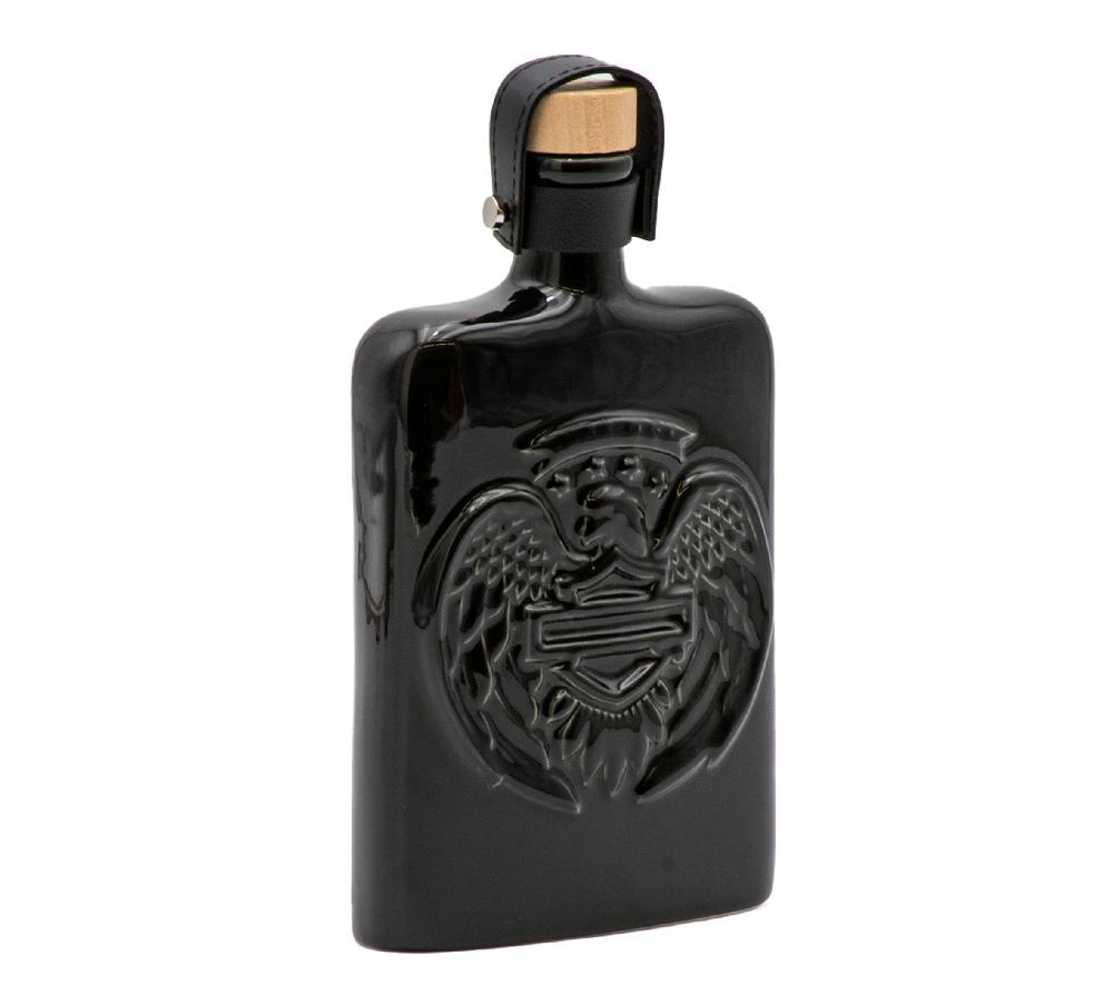 Harley Open Bar & Shield Eagle Flask