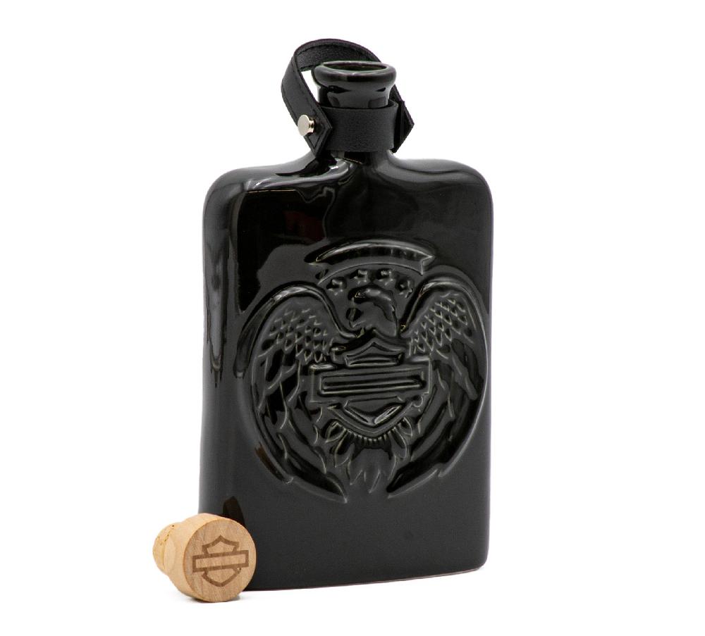 Harley Open Bar & Shield Eagle Flask