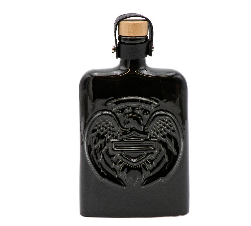 Harley Open Bar & Shield Eagle Flask