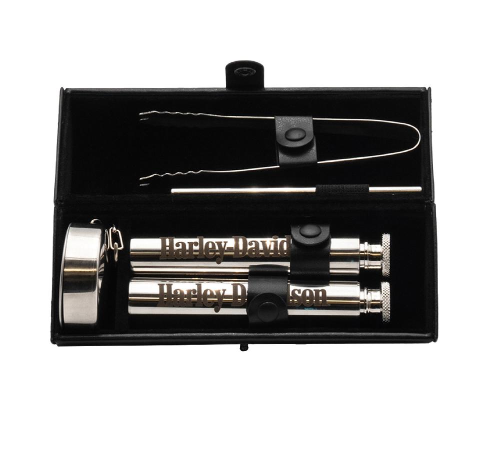 Harley Open Bar & Shield Eagle Travel Bar Set