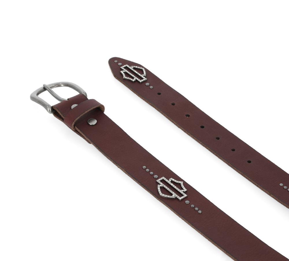 Harley Open Bar & Shield Quad Stud Belt