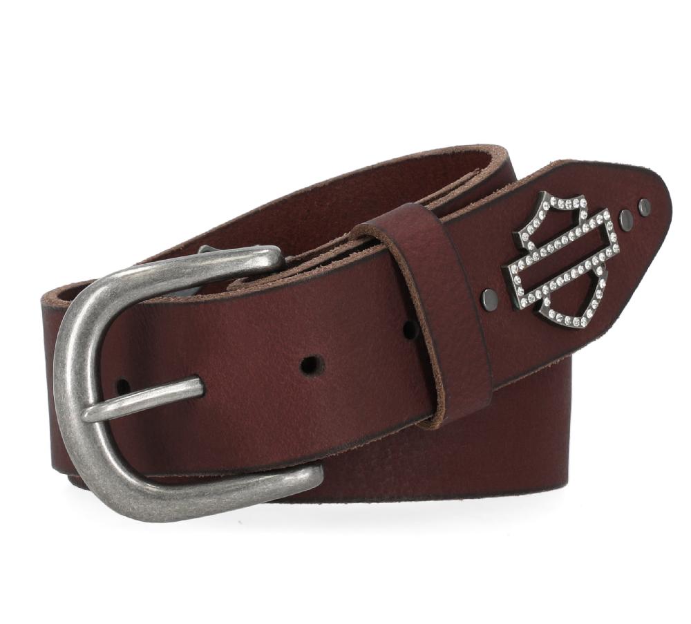 harley Open Bar & Shield Quad Stud Belt