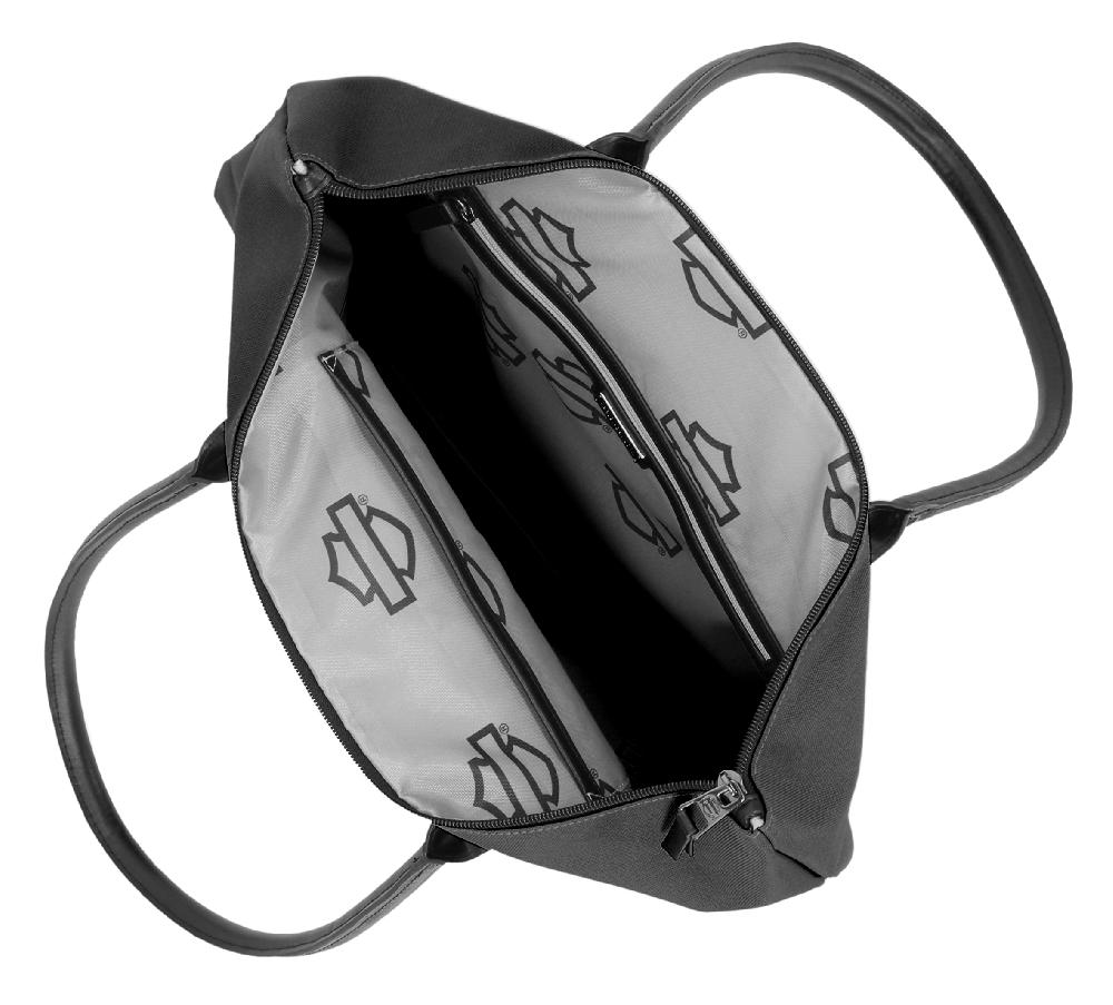 Harley Open Bar & Shield Rhinestone Flat Tote