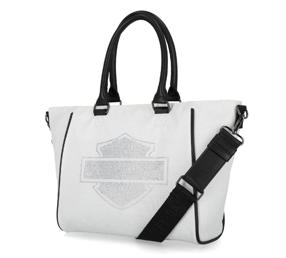 Harley Open Bar & Shield Rhinestone Satchel