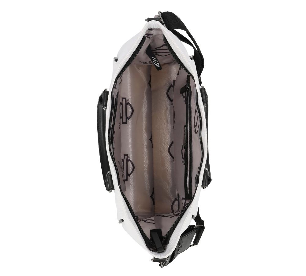 Harley Open Bar & Shield Rhinestone Satchel