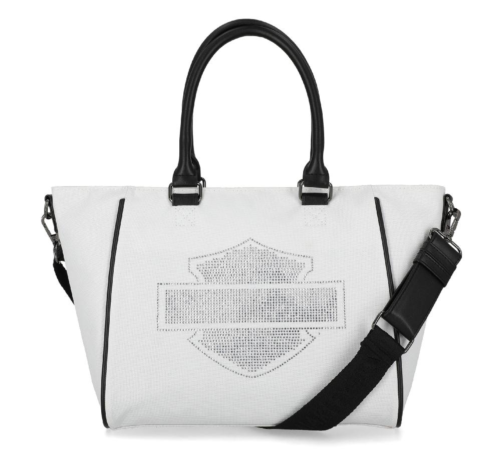 harley Open Bar & Shield Rhinestone Satchel