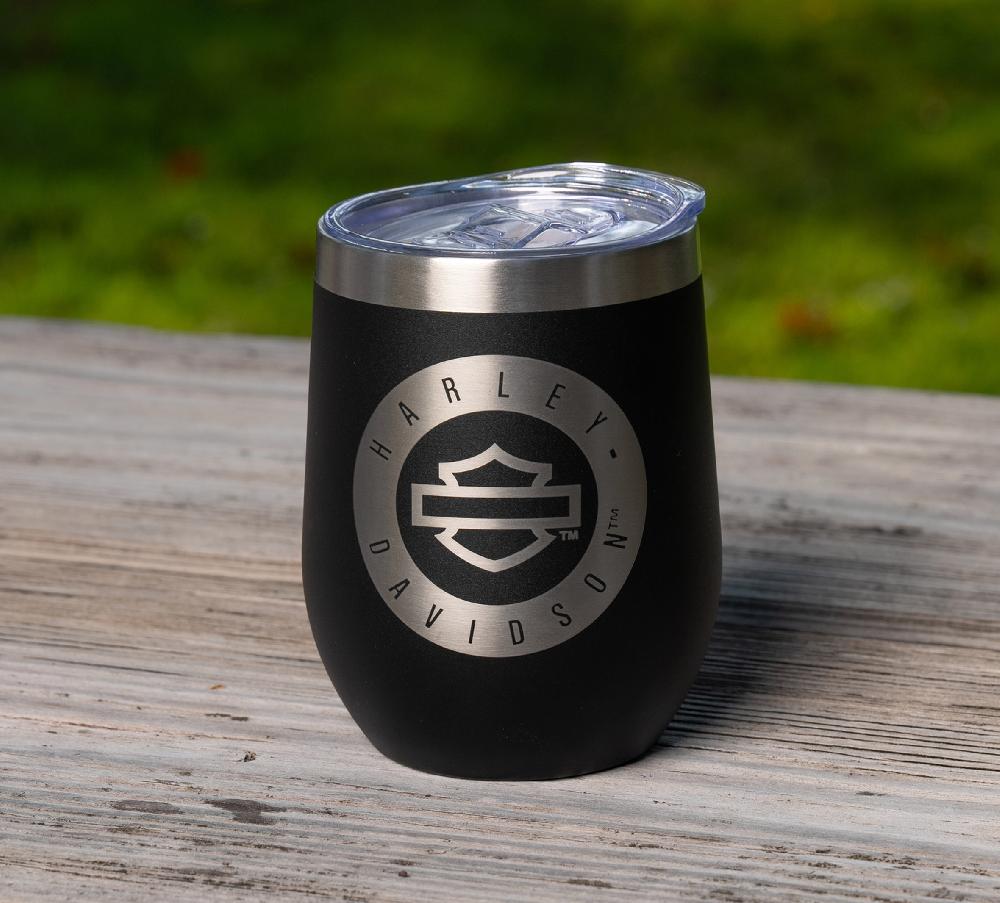 Harley Open Bar & Shield Stainless Wine Tumbler