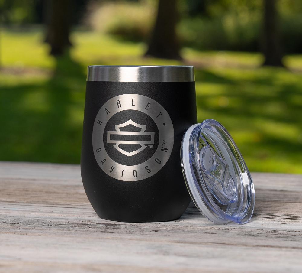 Harley Open Bar & Shield Stainless Wine Tumbler