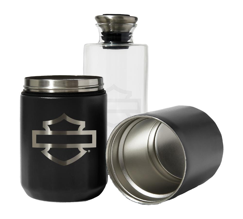 harley Open Bar & Shield Travel Decanter