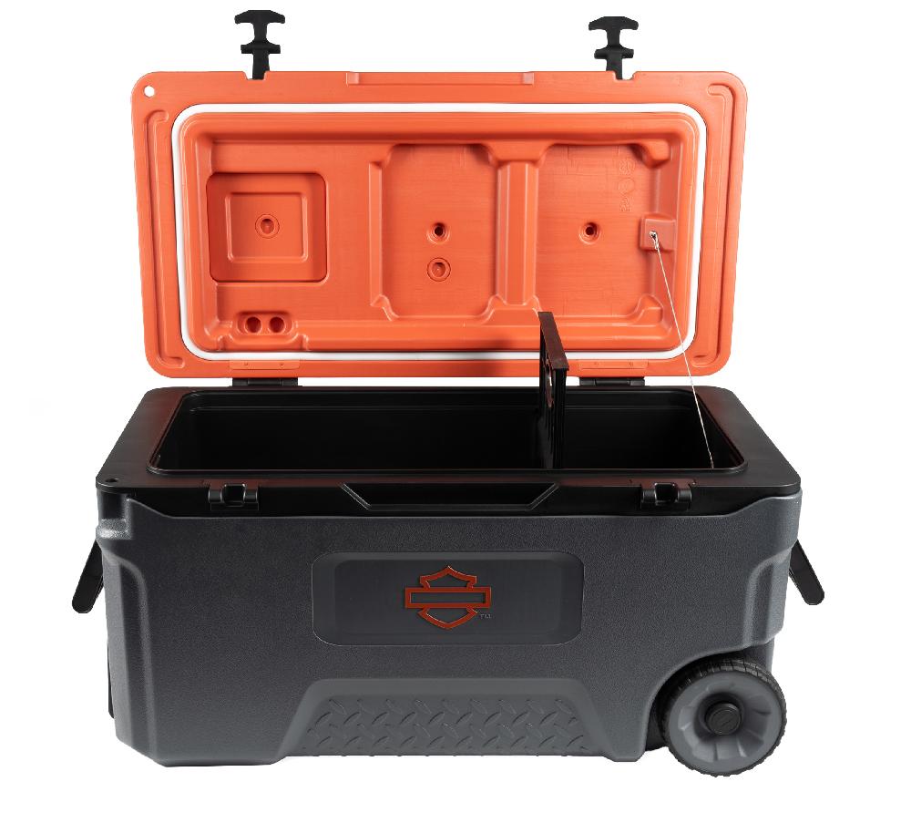 Harley Open Bar & Shield Wheeled Cooler