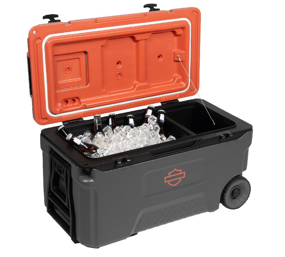 Harley Open Bar & Shield Wheeled Cooler