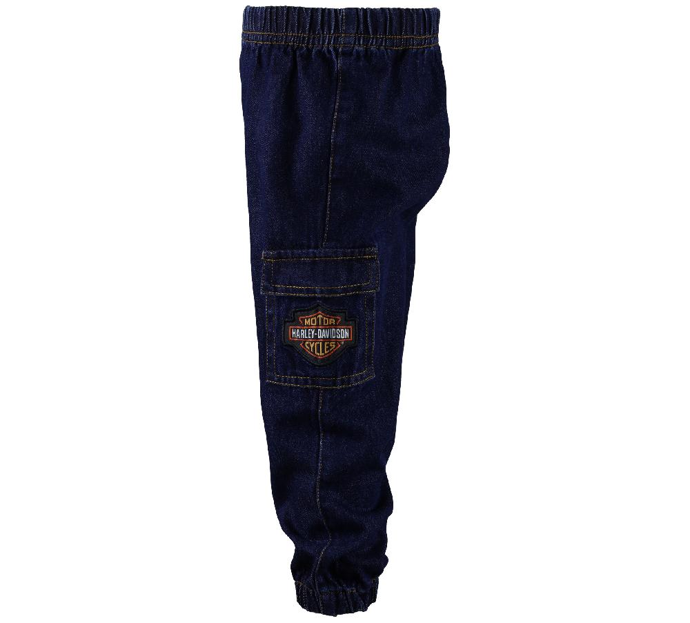 Harley Pants - Infant Boys Denim Cargo Jogging Pants
