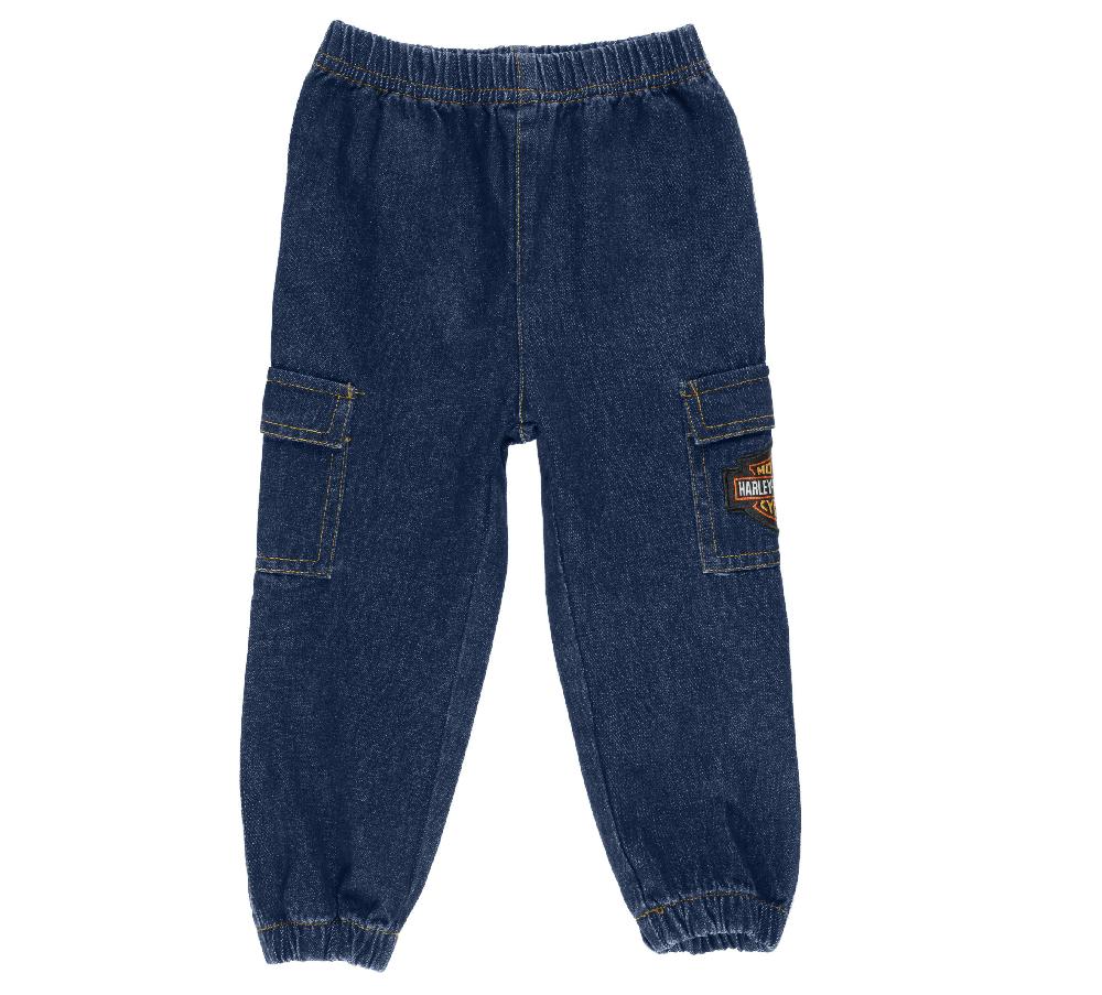 harley Pants - Infant Boys Denim Cargo Jogging Pants