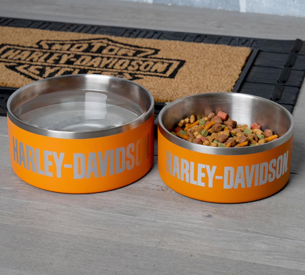 Harley Pet Bowl In Orange