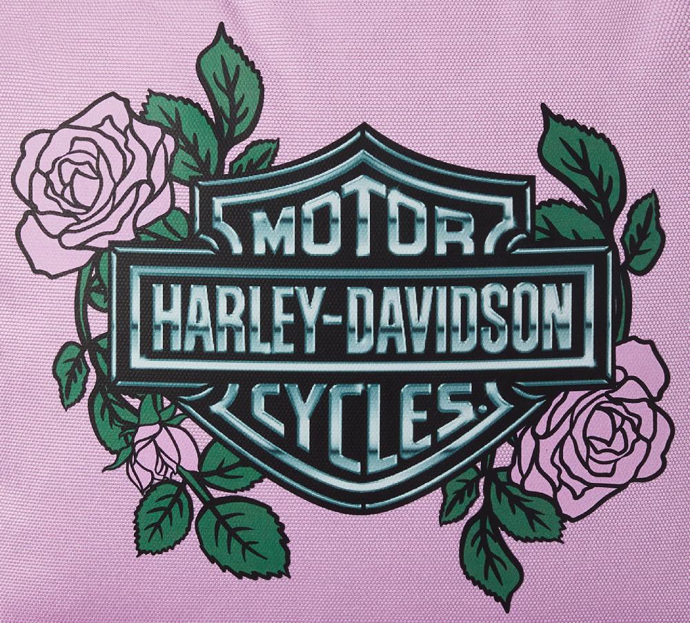 Harley Pink Lavender Roses Duffel Bag