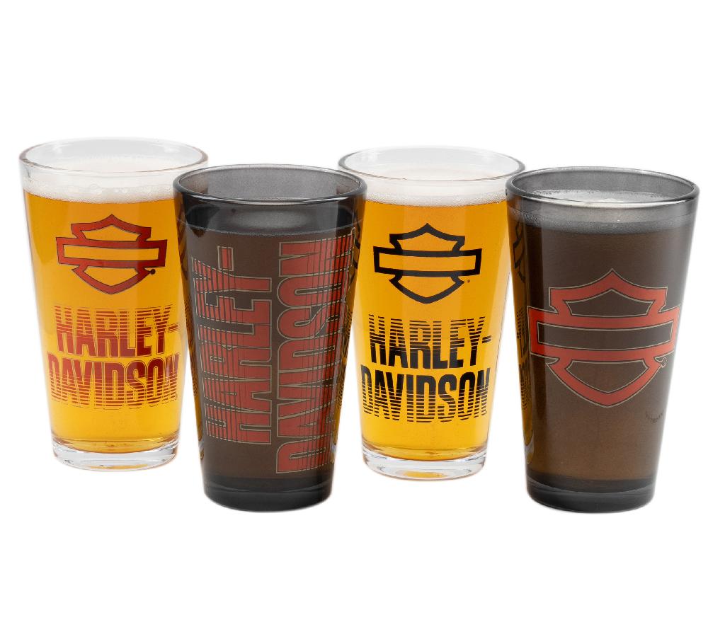 Harley Pint Glass Set Of 4