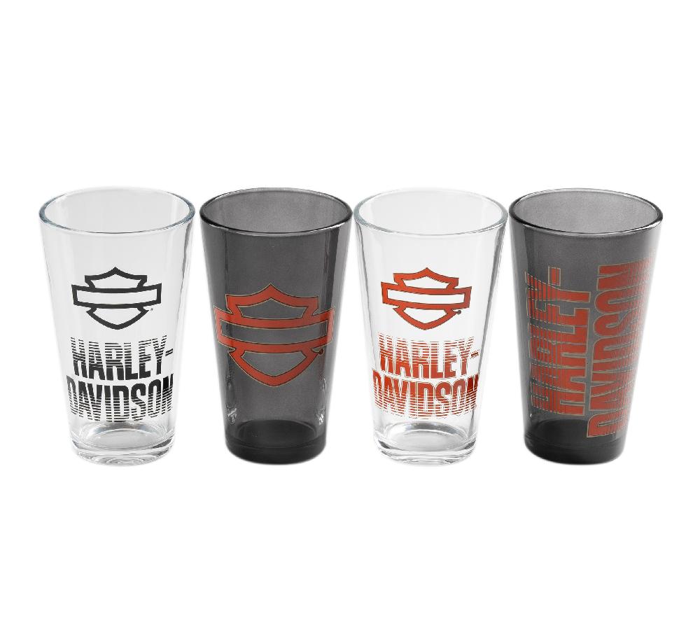 Harley Pint Glass Set Of 4