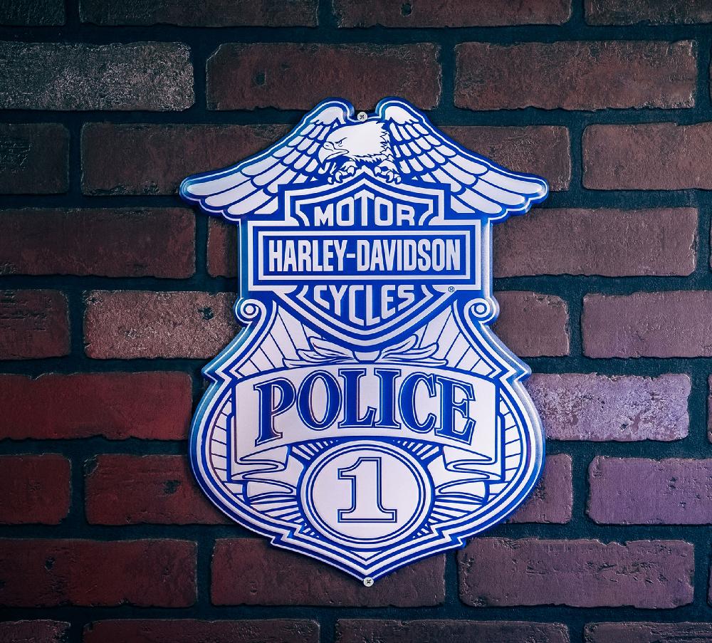 Harley Police Metal Sign