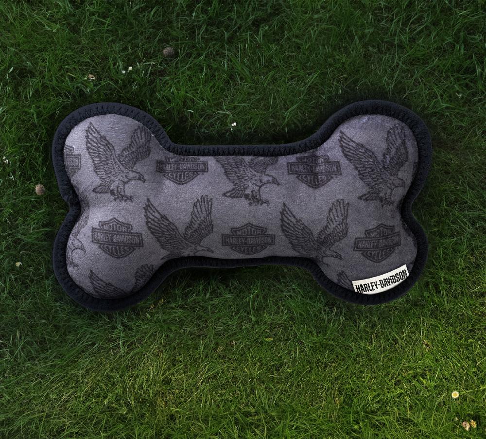 Harley Repeat Bar & Shield Eagle Stuffed Bone
