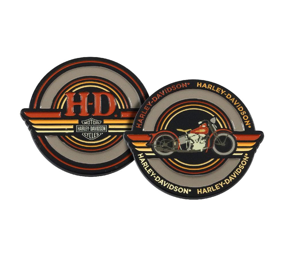 Harley Retro Stripes Coin