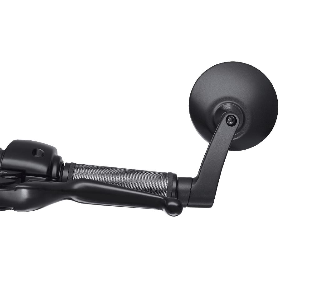 Harley Round Bar End Mirror - Left