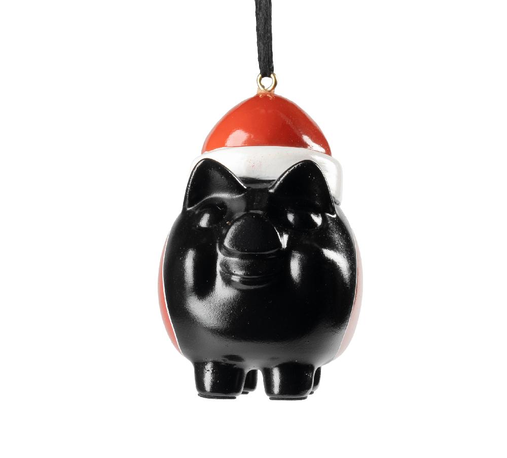 Harley Santa Hog Flame Ornament