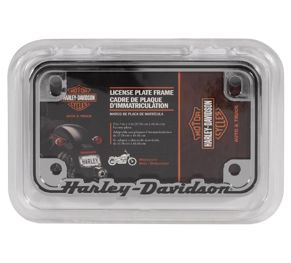 Harley Script Chrome Motorcycle License Frame