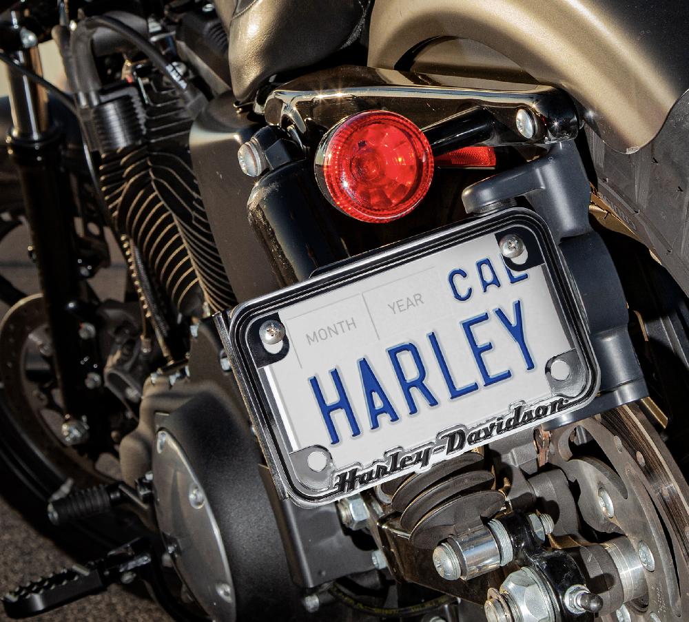 Harley Script Chrome Motorcycle License Frame