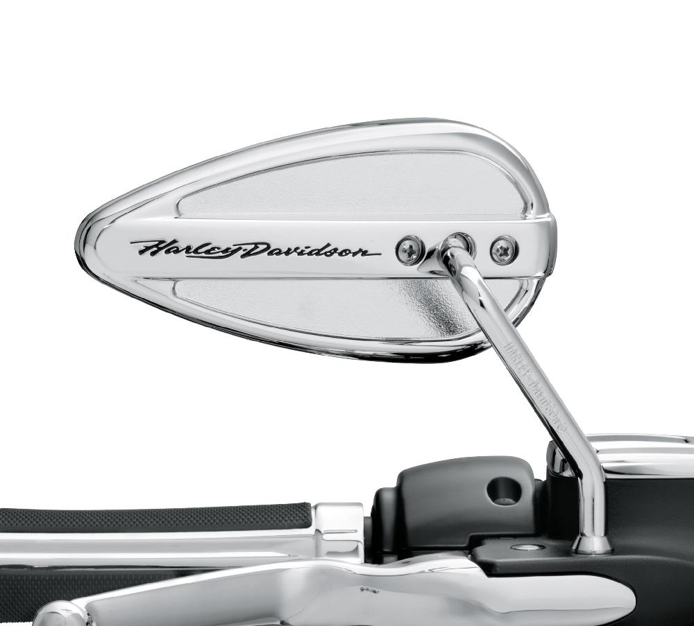 Harley Script Teardrop Mirrors