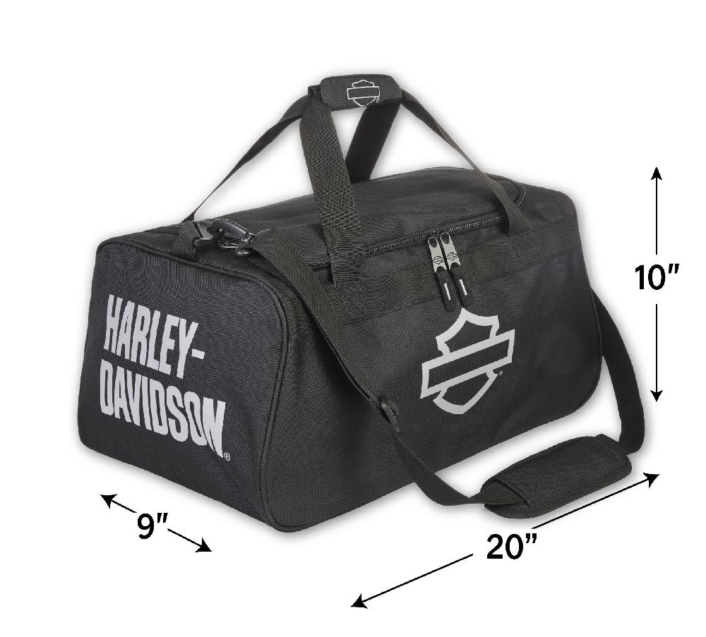 Harley Shield Logo Duffel In Black/Gray