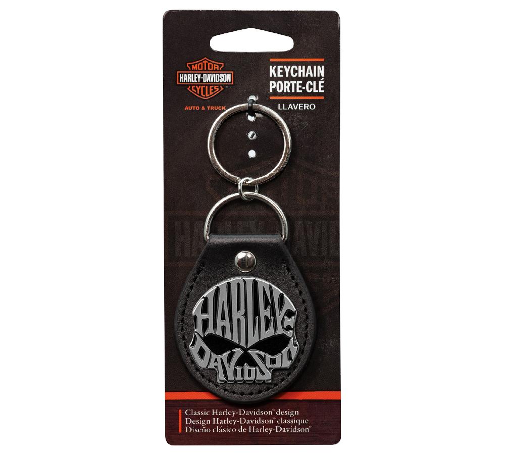 Harley Skull Design Black Fob Key Chain