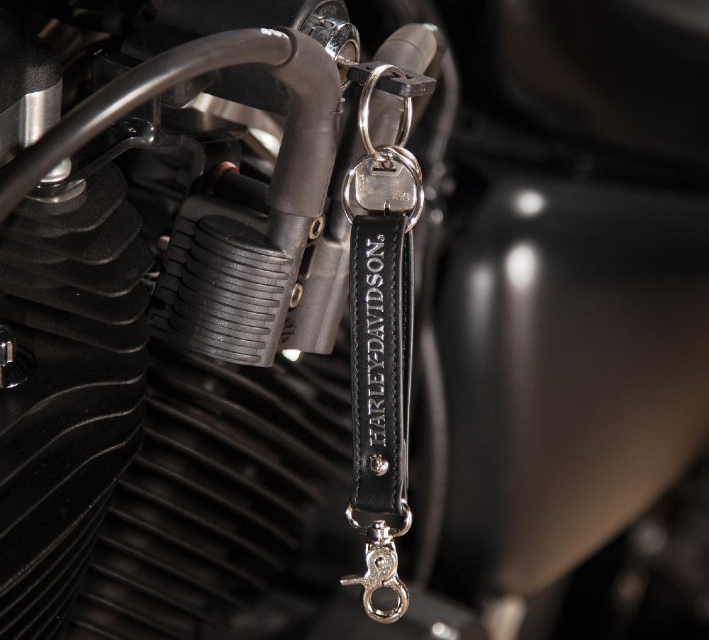 Harley Skull Design Black Strap Key Chain