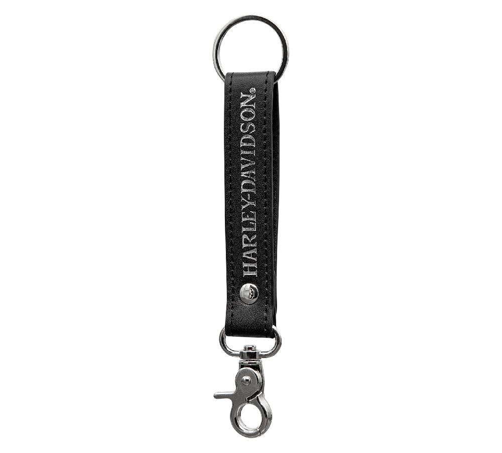 harley Skull Design Black Strap Key Chain