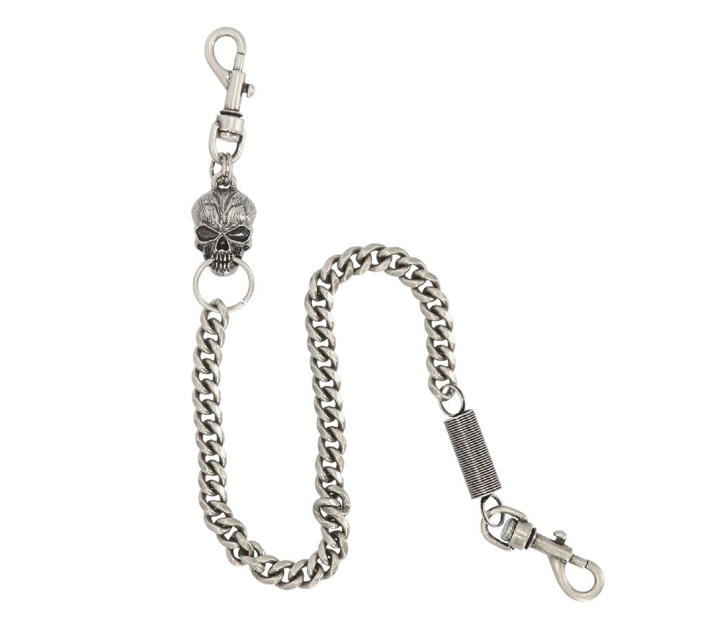 harley Skull & Spring Wallet Chain
