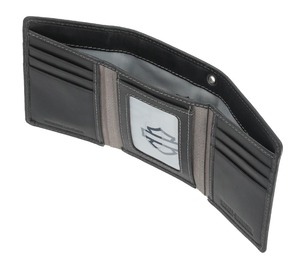 Harley Skull Stich Trifold Wallet