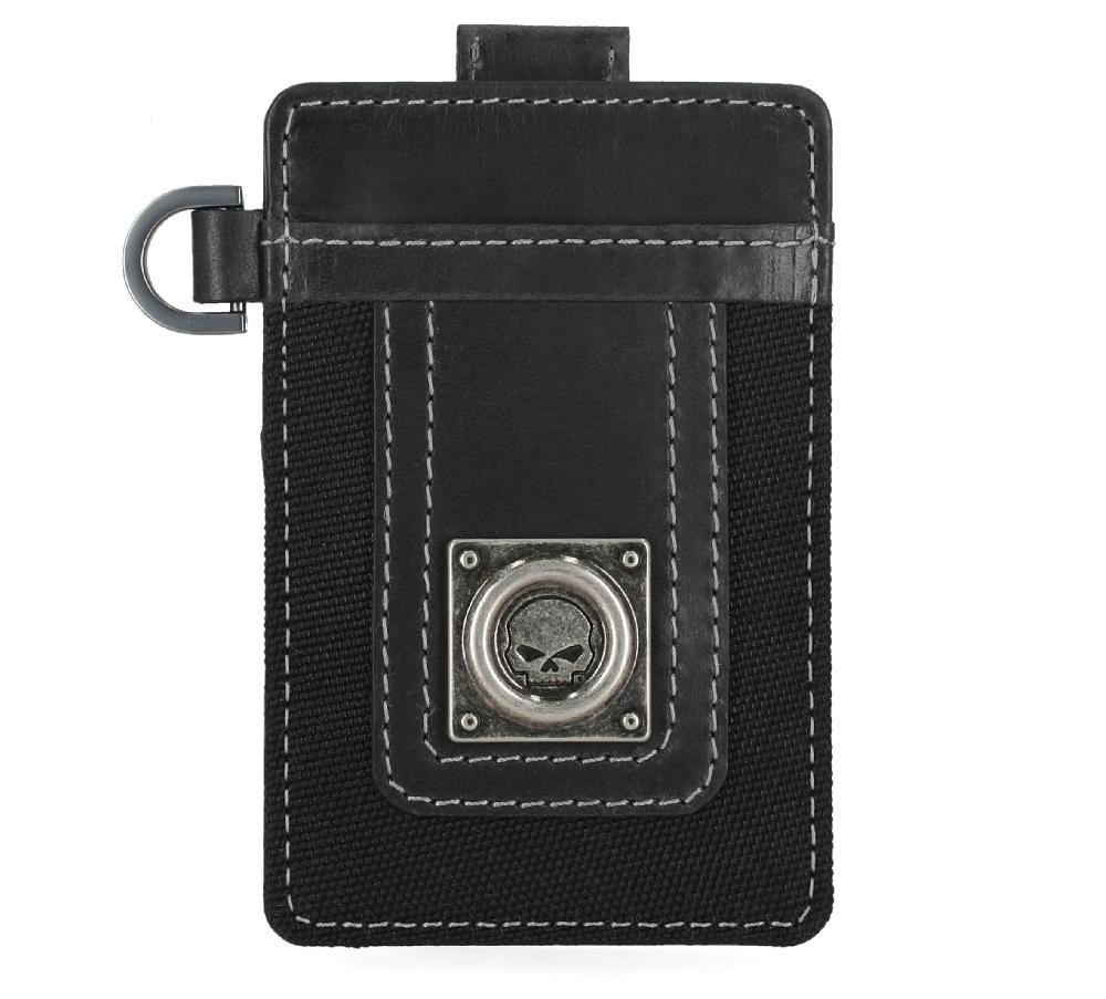 harley Skull Stitch Card Case Wallet