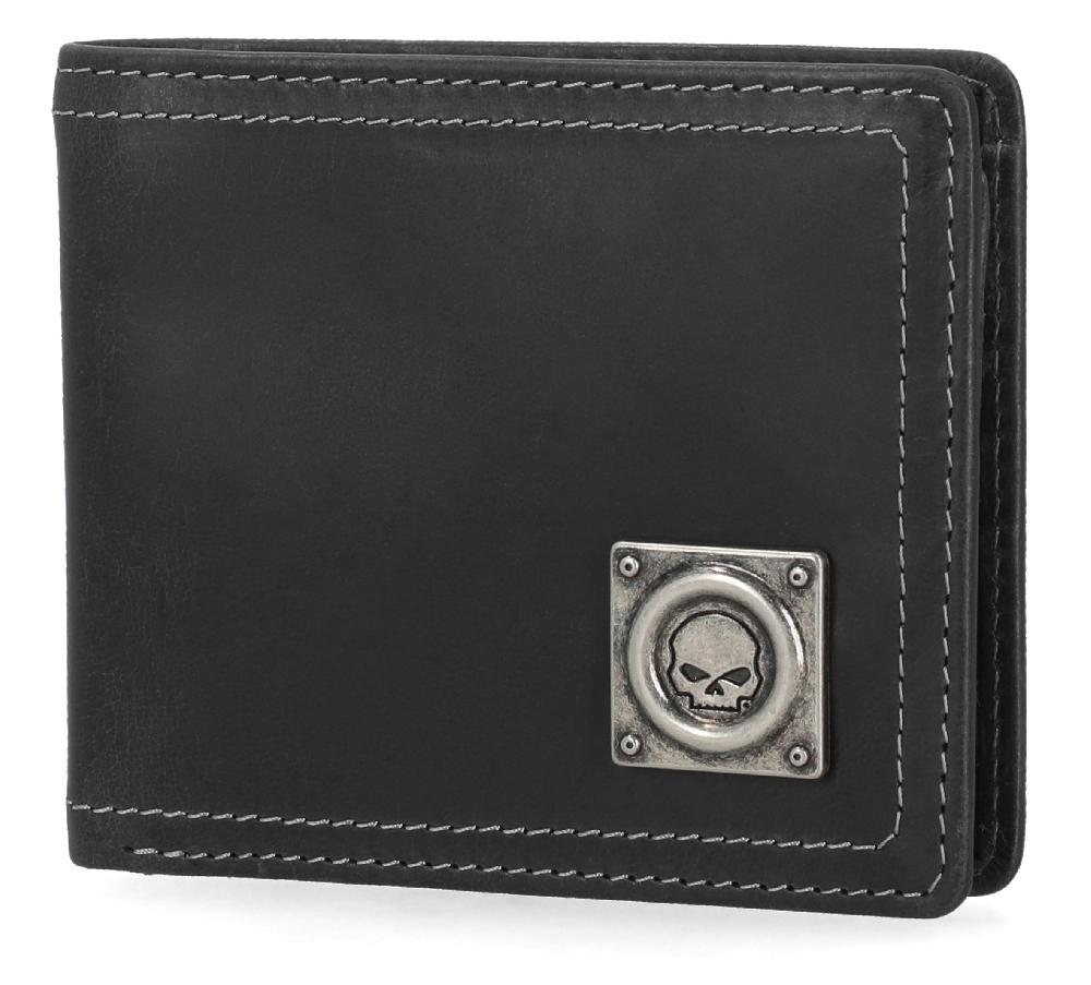 Harley Skull Stitch Passcase Wallet